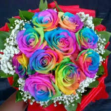 Image result for karangan bunga mawar biru