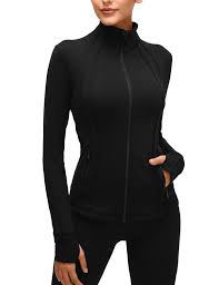 qualidyne Womens Sports Running Yoga Jacket Slim Fit Full Zip Track Jacket Turtleneck Workout Jacket : Amazon.ca: Clothing, Shoes & Accessories