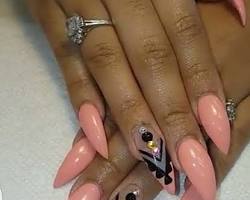 Image of Sassy nail art with metallic nails
