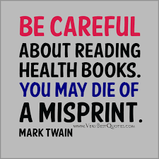 Funny Health quotes, Funny reading health books quotes, mark twain ... via Relatably.com