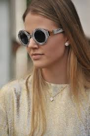 We spotted (okay, pun intended) this young woman sporting Louis Vitton-Kusama sunglasses glasses during New York Mercedes-Benz Fashion Week in September. - Kusama-glasses