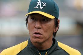 Hideki Matsui #55 of the Oakland Athletics walks off the field before the start of the Opening Day game with the Oakland Athletics and ... - Hideki%2BMatsui%2BSeattle%2BMariners%2Bv%2BOakland%2BAthletics%2BUDhSkrJrj2Ll