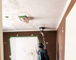 Drywall repair and patching after ceiling texture removal