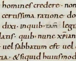 Image of Carolingian scholar writing manuscript