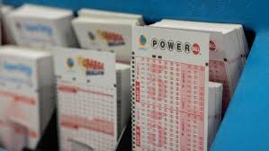 Powerball lottery ticket and jackpot drawing