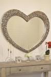 French Style Heart Rose Mirror - Champagne Mirrors George at