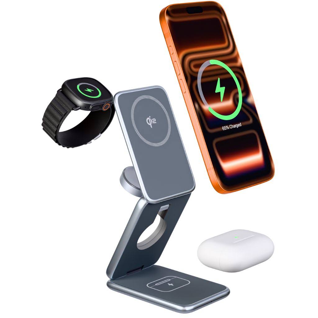 Qi2 3-in-1 Apple Foldable Wireless Charger