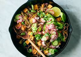 Sweet and Spicy Tofu With Soba Noodles