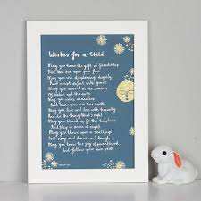 A beautiful poem print about all we might wish for a child to ... via Relatably.com