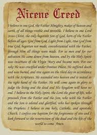 Image result for Photo Nicene Creed