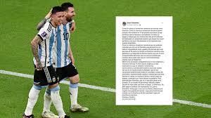 Enzo recuerda la carta que le escribió a Messi cuando quería dejar la selección: 