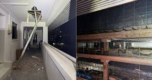 Metal beam crashes through roof of Yishun HDB block during construction works at adjacent site