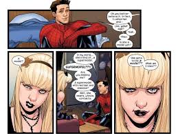 And no, Peter STILL doesen&#39;t tell her what happened to his world&#39;s Gwen, for obvious reasons. Aunt May then arrives upstairs, and Miles asks whether or not ... - bhlqg