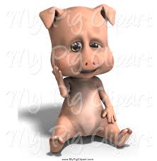 Royalty free swine clip art of a 3d sad pig sitting. This pig stock pig image #933 was designed by Ralf61. Please note: this image is protected by copyright ... - swine-clipart-of-a-3d-sad-pig-sitting-by-ralf61-933