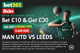 bet365 bonus code: Claim £30 in free bets for the Man Utd vs Leeds clash