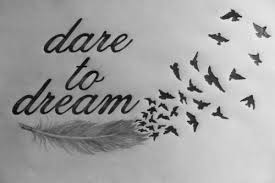 Dare to dream tattoo with feather and birds | T A T T. My Whole ... via Relatably.com