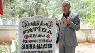 Teröristlerin roketli saldırısında hayatını kaybeden kadın, anneler gününde anıldı İhlas Haber Ajansı