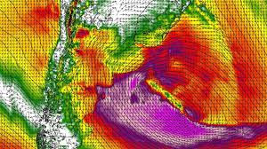 Ciclone bomba se forma no Atlântico Sul e vai trazer mais vento