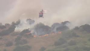 Forward progress stopped on 200-acre Brea brush fire