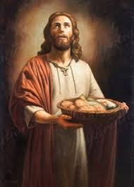 Resultado de imagen para jesus repartiendo pan y peces