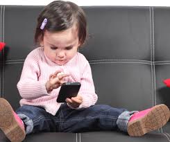Image result for toddler with cell phone