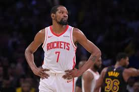 Kevin Durant, astro dos Rockets (tornozelo), está fora do Jogo 3 contra os Lakers.
