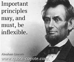 Abraham Lincoln - &quot;Important principles may, and must, be inf...&quot; via Relatably.com