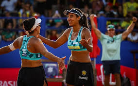 Duda e Ana Patrícia batem atuais campeãs mundiais do vôlei de praia de virada no Areia Games