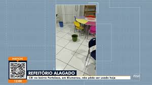 Creches e escolas tem problemas com alagamentos em Blumenau