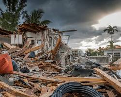 Image of house damaged by a natural disaster