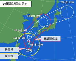 台風の進路図の画像