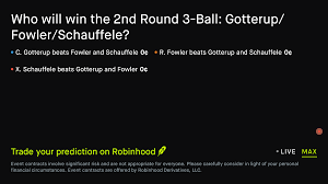 July 30, 2026: 2nd Round 3-Ball: Gotterup/Fowler/Schauffele Golf Prediction Market