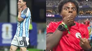 Messi missed the penalty after IShowSpeed's distraction