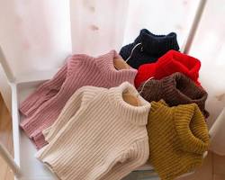 Hình ảnh về Áo len cổ cao cho trẻ em