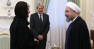 Risultati immagini per gentiloni federica guidi iran