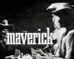 Maverick TV series 1957 James Garner as Bret Maverick Jack Kelly as Bart Maverick black and white television stills ABC show poker scenes western, AI generated