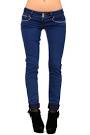 BestyledBerlin - Jeans femme taille basse bootcut bleu fonc jeans