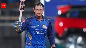 Why is Quinton de Kock not playing against Sunrisers Hyderabad in Mumbai?