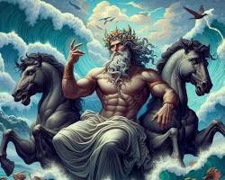 Image of Poseidon, God of the Sea, Earthquakes and Horses in Greek mythology
