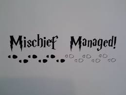 Harry Potter Inspired Mischief Managed Decal Sticker for Wall Car ... via Relatably.com