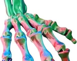 Imagen de Mano de esqueleto 3D con dedos articulados por imanes