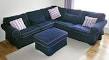 Denim sectional sohva