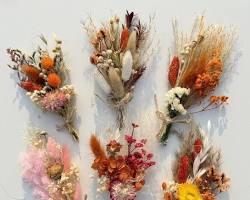 Dried flowers with natural colors and texturesの画像