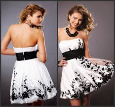 Image result for black and white party dresses for teenagers