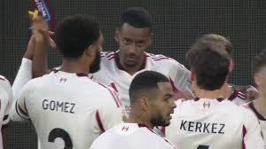 Isak nets first Premier League goal for Liverpool