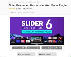 Image of Slider Revolution WordPress plugin