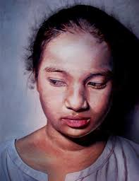 Nik Mohd Hazri - nik-mohd-hazri-expression-series-head-of-a-child-6-acrylic-oil-soot-on-canvas-2011