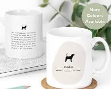 dog mug with a dog silhouetteの画像