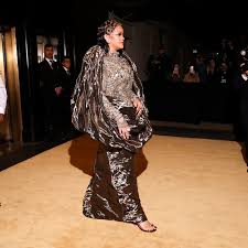 Rihanna Is Golden in Custom Maison Margiela at the Art-Themed Met Gala