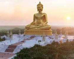 Image of Buddhist temple in Bokor National Park, Cambodia